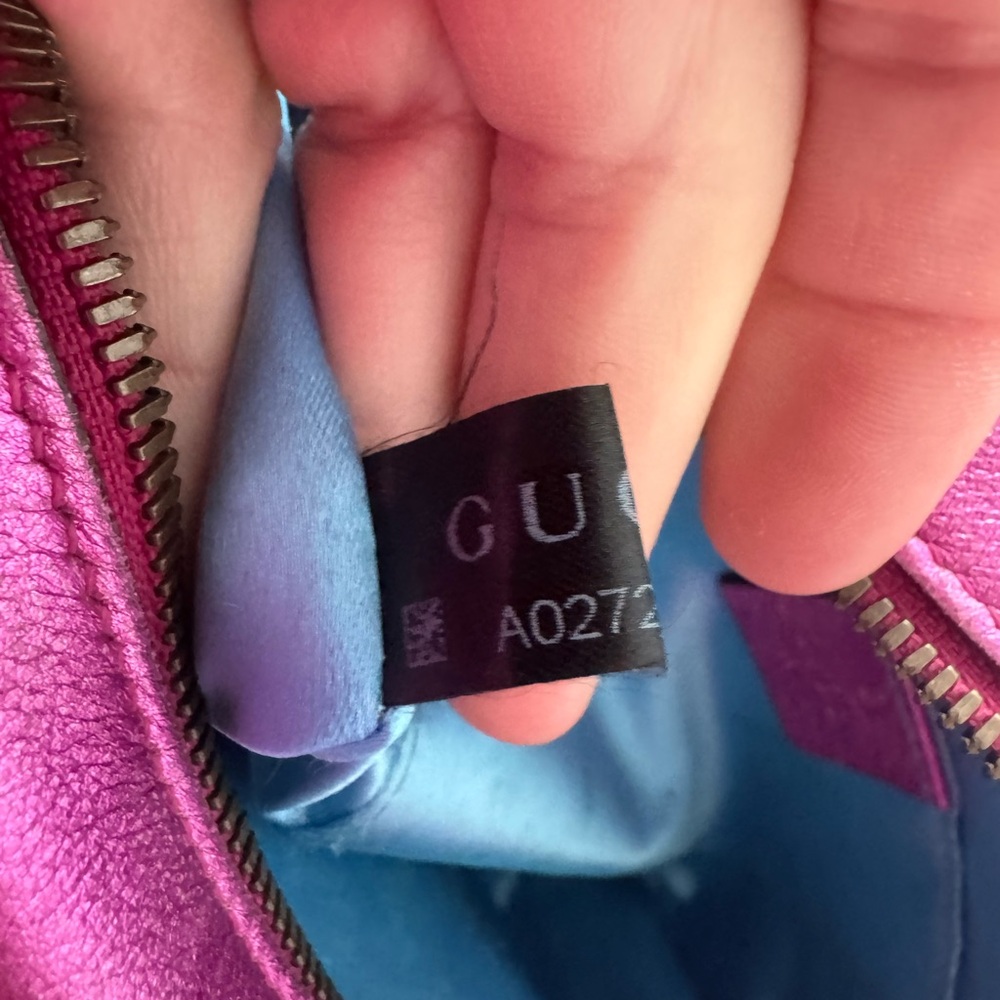 Gucci Women's Pink and Red Chevron Crossbody Bag - Picture 9 of 10